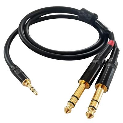 发烧3.5转双6.5大三芯TRS音频线