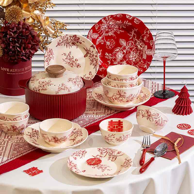 22伴手礼碗盘礼盒装结婚套装婚庆随手碗碟高档生日寿宴实用礼物回