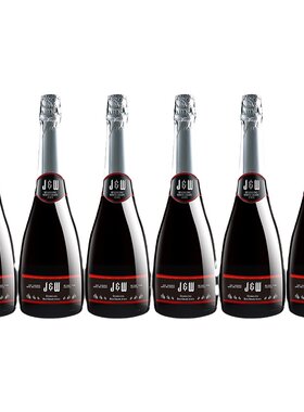 J&W艾槟红葡萄汁饮料750ml*6瓶西班牙无醇无酒精起泡酒气泡葡萄酒