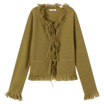 MARRMO/马髦流苏绑带高级感开衫