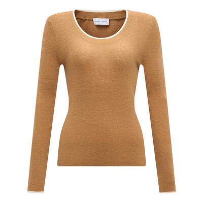 亲肤假两件绵羊毛针织衫