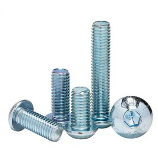 10.9级镀锌半圆头内六角螺丝圆杯螺蘑菇头螺钉ISO7380M6M8M10M12