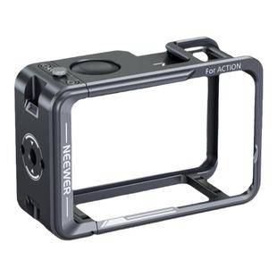 NEEWER纽尔适用大疆Action5pro兔笼Action3贴纸配件扩展框磁吸快拆金属保护DJI灵眸osmo action4运动相机兔笼