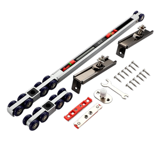 固特双向缓冲实木上轨道吊轮静音吊滑厨房阻尼移门推拉门吊轨滑轮