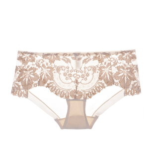 冬天夏娃之秀全蕾丝中腰内裤女2026新款性感收腹收小肚子大码胖mm