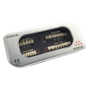 合成树脂牙健美纳米复色树脂假牙10口/盒多色可选牙科全口义齿