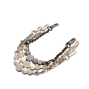 新款金属链条扣毛衣针织挂链扣防走光装饰扣带钻纽扣西装大衣配件