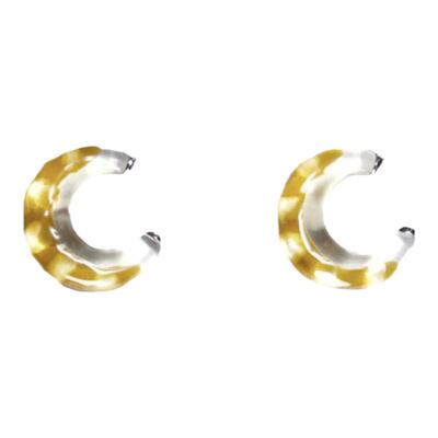 PupilCasket夏日感半透冰块耳环