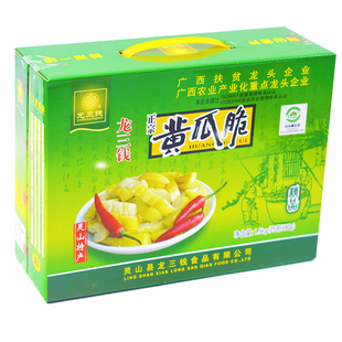 广西灵山特产龙三钱黄瓜皮脆泡菜农家腌制1500g25袋包装包邮下饭