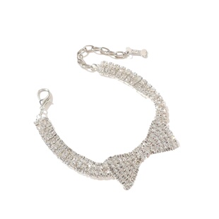 狗狗猫咪兔项圈项链镶钻链子中型小型犬脖圈颈链蝴蝶结饰品大型