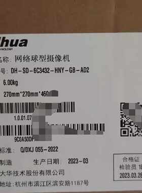 大华网络球型摄像机DH-SD-6C3432-HNY-GB-A—议价