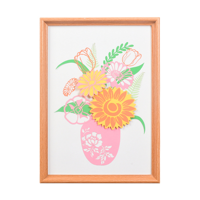 非遗剪纸立体画diy材料包手工粘贴相框画幼儿园小学生亲子活动画