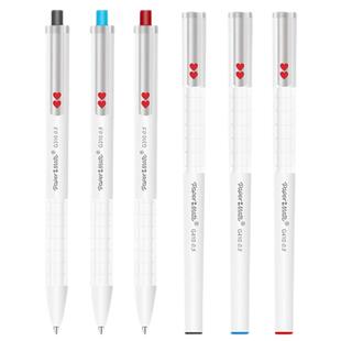 美国缤乐美（Paper Mate）心心笔按动式中性笔0.5mm可爱糖果色考试签字笔商务办公学生用品黑红蓝色可选