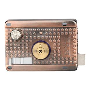 保民锁外装门锁9219 十字钥匙外装门防盗门锁 老式木门房铁门边锁