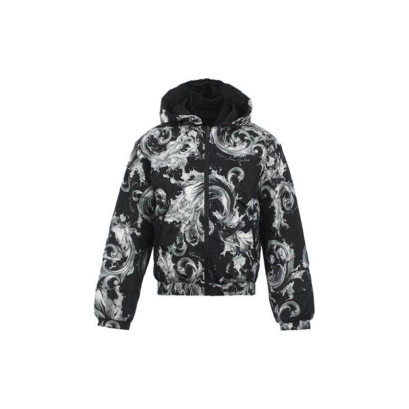 【自营】Versace Jeans Couture男士双面穿印花连帽冬保暖羽绒服