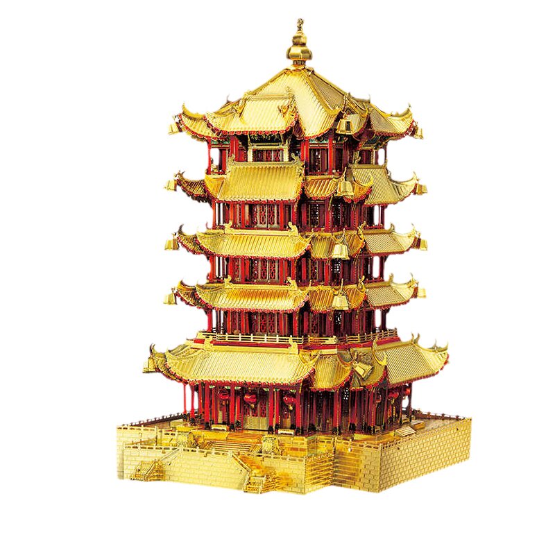 黄鹤楼3d立体金属拼图