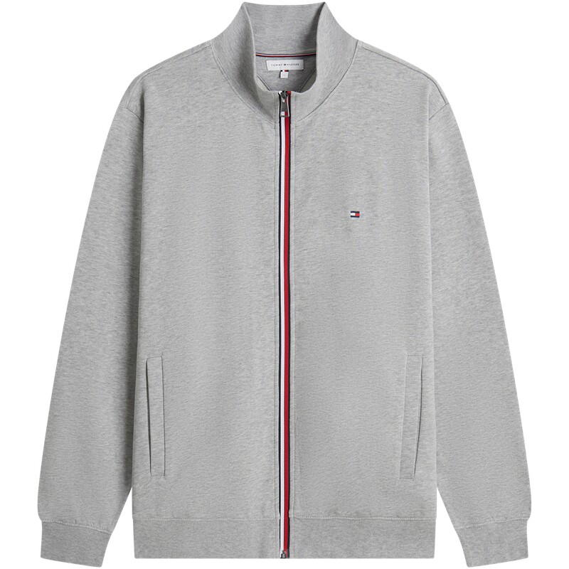 Tommy男装撞色门襟立领卫衣外套