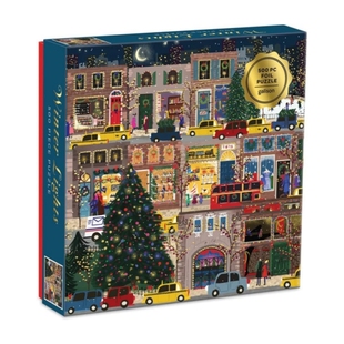 正版galison冬灯拼图圣诞节日之夜金箔美国进口女生情人节日礼物