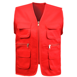 多口袋小记者志愿马甲工作服定制儿童托管背心印logo学生户外研学