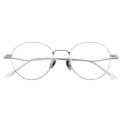 菲尔渡边时尚圆框超轻舒适钛架