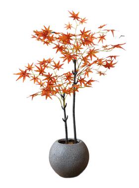 掬涵仿真绿植假红枫树盆栽植物造景枫叶装饰花卉大型客厅室内摆件