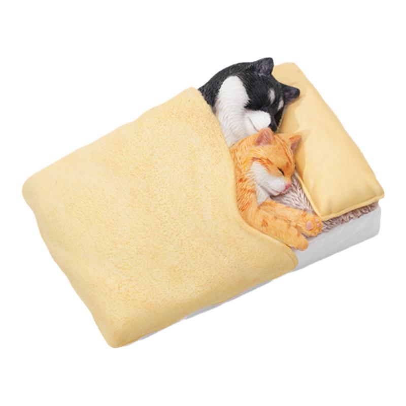 JXK small 单身狗9.0 柴犬模型 可爱睡觉 柴犬猫咪冰箱贴摆件