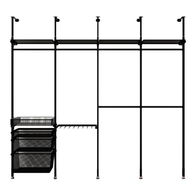立柱金属衣柜落地结构衣帽间