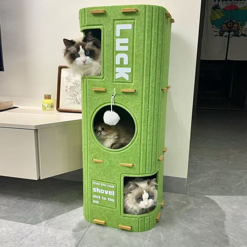 多层冬季四季通用一体猫咪树洞冬天双层抓板封闭式猫屋树洞猫窝