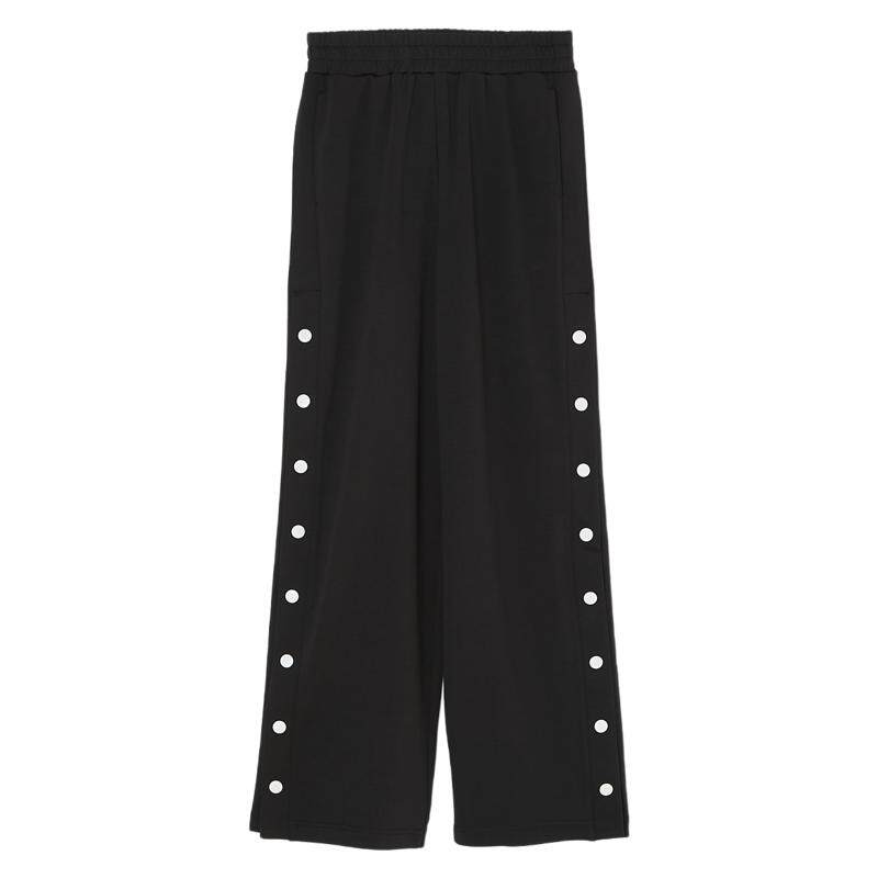 MOUSSY 冬季新品运动休闲风侧边纽扣开叉休闲裤010FAS80-5620