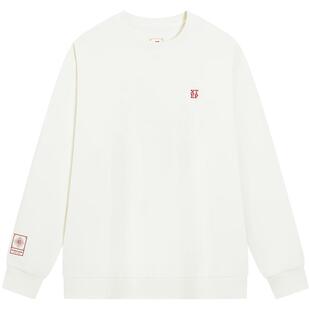 特步新春系列丨卫衣女款春季新款套头运动上衣宽松红色休闲长袖