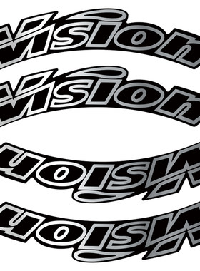 VISIONRS4560轮组贴纸银色限量