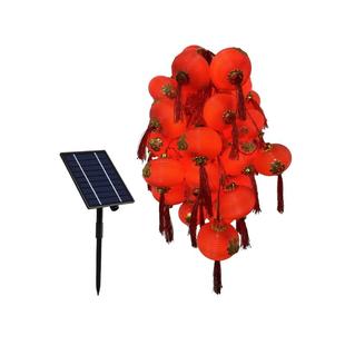 2026新款太阳能红灯笼户外庭院家用阳台挂树氛围彩灯新年装饰灯串