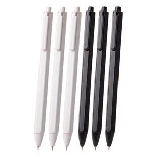 晨光本味系列按动中性笔AGP83007学生用按动按压式0.35黑笔超细全针管按动笔笔芯简约水笔黑色签字笔刷题笔