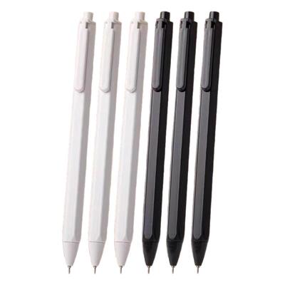 晨光本味系列按动中性笔AGP83007学生用按动按压式0.35黑笔超细全针管按动笔笔芯简约水笔黑色签字笔刷题笔