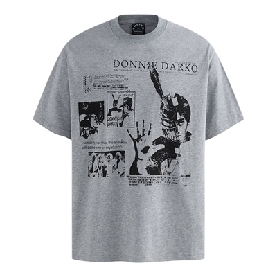 EVC复古骷髅兔子印花短袖T恤