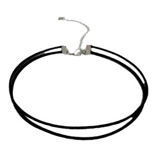 西出玉门倪妮叶流西同款项链钛钢双层绒绳颈链choker锁骨链项圈