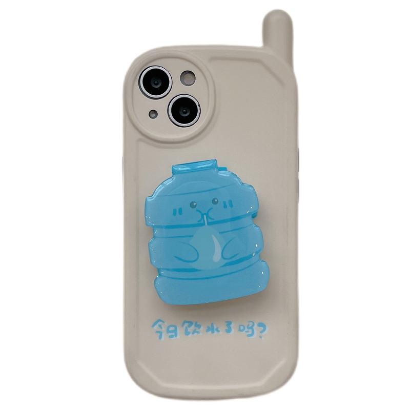 简约大哥大造型水桶支架适用iphone13promax苹果12新款11手机壳x硅胶xsmax女xr软壳创意卡通可爱全包防摔套男