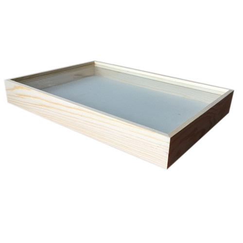 松木大号42x29x5.5cm昆虫标本盒玻璃面透明展示盒带针插板标本框