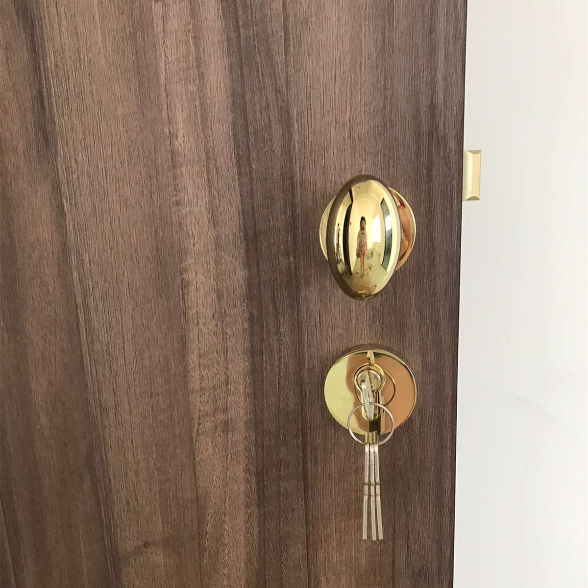 依佰利美式球形锁金色轻奢欧式亮金pvd鸭蛋门把手仿古铜静音门锁