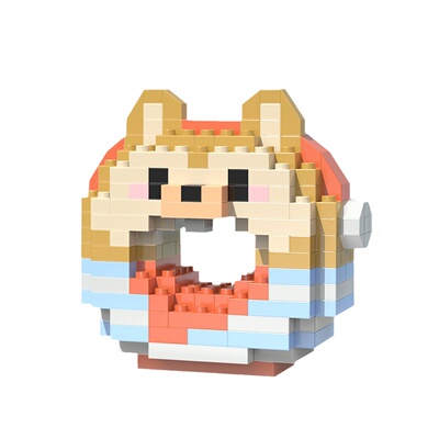 甜甜圈卡通公仔积木玩具