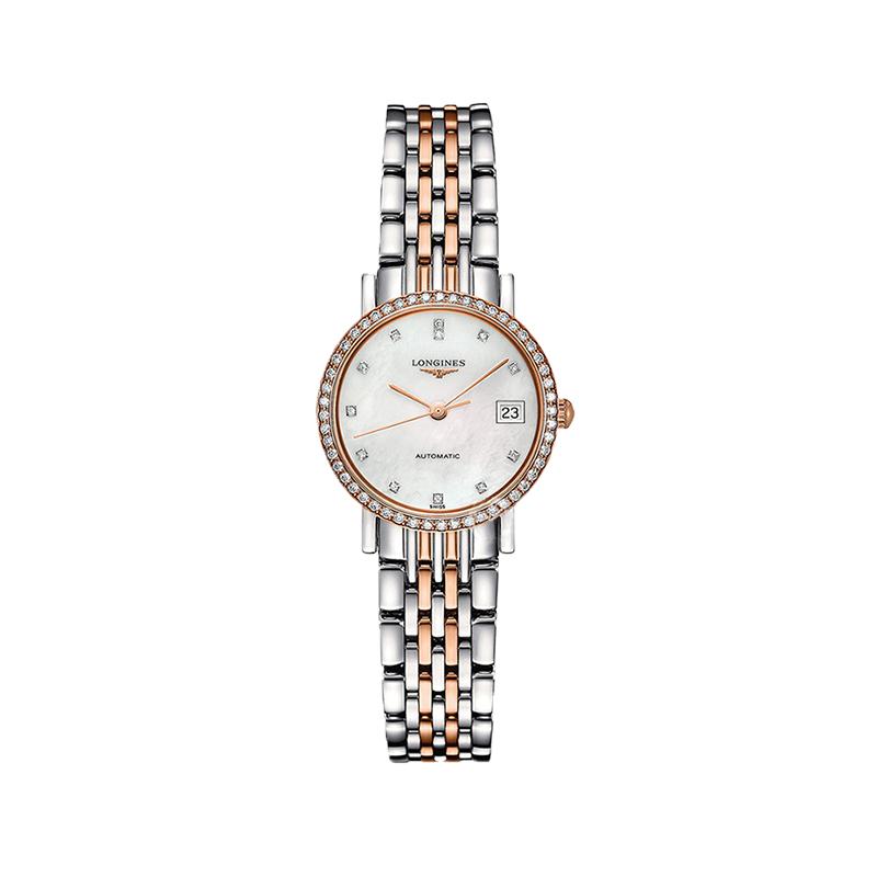 【自营】中古99新浪琴18K玫瑰金镶钻机械手表女全套L4.309.5.88.7