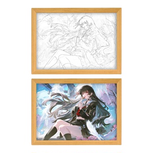 鸣潮千咲周边二次元动漫镜子灯光画装饰相框画小夜灯摆件生日礼物