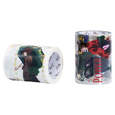 WT人物女孩和纸胶带百搭