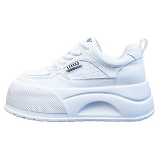 内增高8cm小白鞋女2026年春季新款厚底松糕鞋小个子爆款休闲板鞋