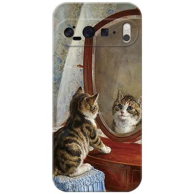 古风文艺猫咪适用谷歌Pixel10手机壳9pro/8/7/6A可爱XL法式油画复古女款软