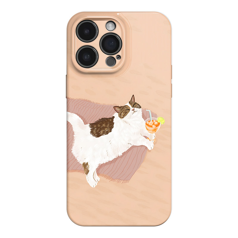 闲猫假日 ins慵懒萌宠风适用苹果iphone17手机壳华为pura70小米15荣耀x50红米k80小众vivox200新款一加ACE5
