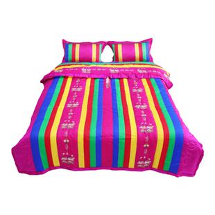 韩国外贸被贡缎纯棉被套高端家纺婚嫁喜被四件套结婚被子四季通用