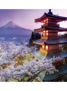 educa拼图日本富士山益智玩具