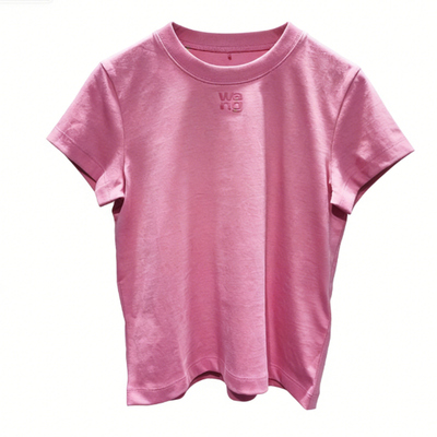 (现货)欧货26夏季新款字母印花百搭正肩上衣圆领短袖棉质T恤女