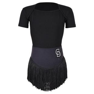 Dancebaby拉丁舞练功服女儿童夏季跳舞蹈上衣短袖专业上衣DAS224X